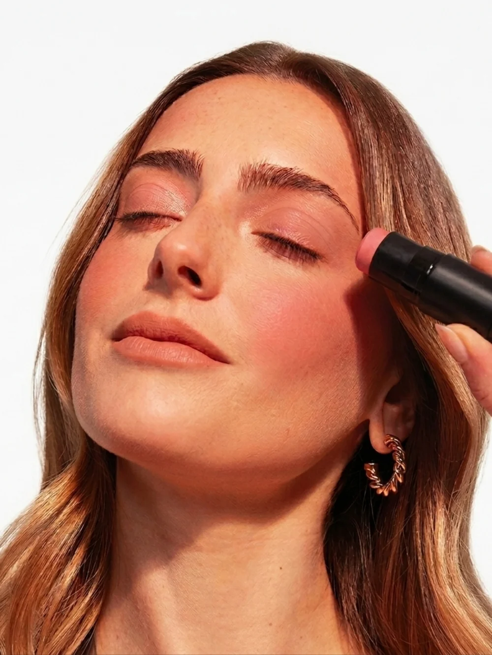 Double-Ended Blush Stick & Brush - Pink